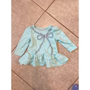 Teal Ruffle long sleeve